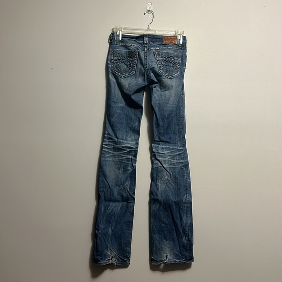 Big Star Liv bootcut distressed denim jeans low rise 27XXL extra long - Picture 6 of 8